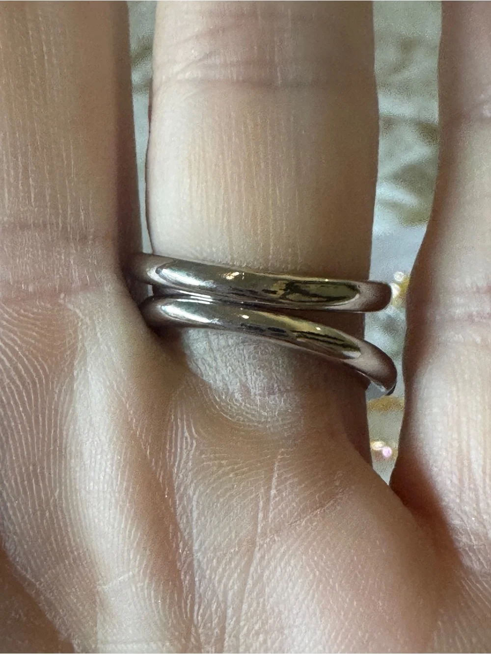 Silver-Toned Crystal Solitaire & Pavé Band Ring Set - Size 7! NEW!